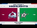 NHL Game 7 Highlights | Avalanche vs. Stars - May 3, 2025