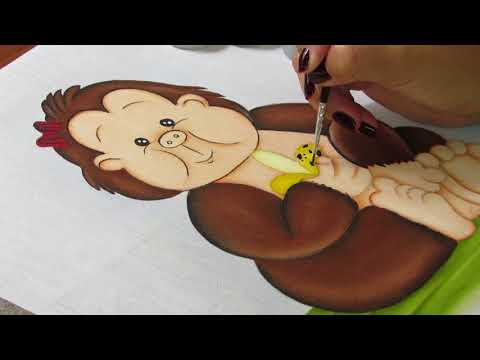PARTE FINAL DA MACAQUINHA - PINTURA EM TECIDO