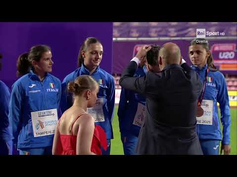 Europei U20 2025 Tampere - Finale staffetta 4x400 femminile - Italia Bronzo🥉 - Vince la Francia