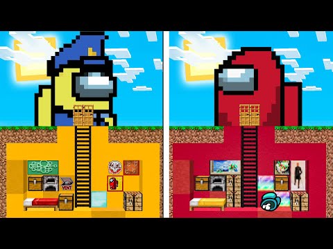 BASE SEGRETA AMONG US MARCY contro IMPOSTORI - Minecraft CASA