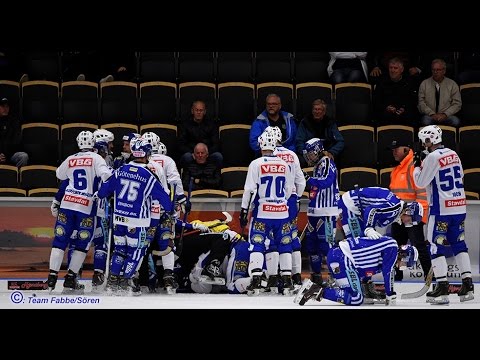 Драка в матче"Villa"LidköpingBK- IFK"Vänersborg" на Vänercupen-2016 по хоккею с мячом