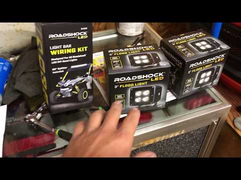 Installing LED Ditch Lights By- Roadshock onto my Kubota bx