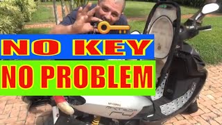 How to open your scooter Seat lock with no key