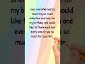 Thank You Message For Birthday Wishes Shorts