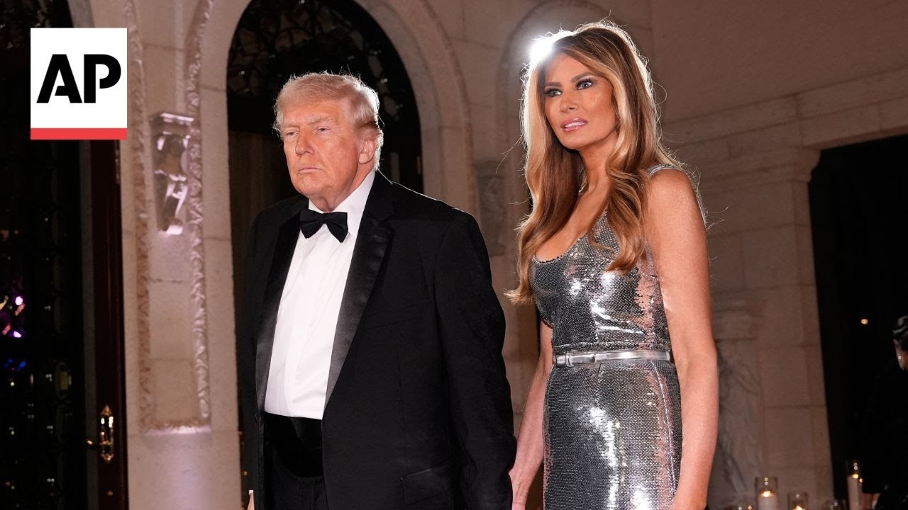 President Trump attends New Year's Eve party at Mar-a-Lago