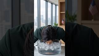 What Happens When You Dunk Your Face in Ice Water? 🧊 #icewaterfacial #skincare