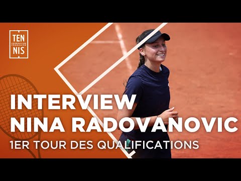 Nina Radovanovic après sa victoire contre Lois Boisson | FFT