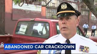 Philadelphia police towing abandoned vehicles in effort to clean up streets, open more parking