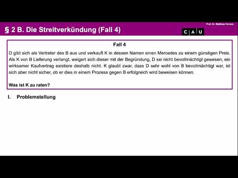 Vertiefung ZPO I – Folge 05 (Nebenintervention und Streitverkündung I)