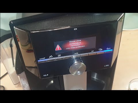 Siemens eq9 next error Top up with non-carbonated water or change filter