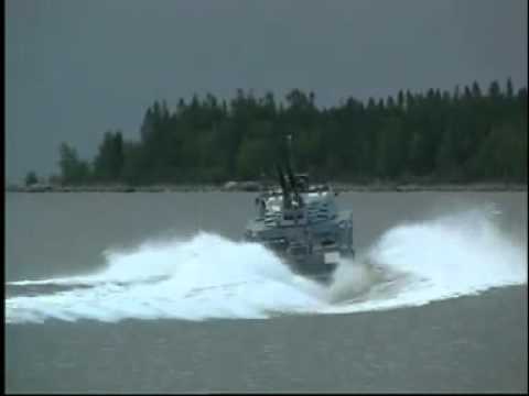Swedish Navy shooting with AMOS from Combat Boat 90H