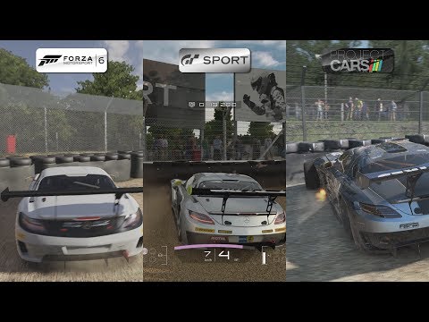 Forza 6 vs GT Sport Beta 1.08 vs Project CARS - Mechanical Damage Comparison