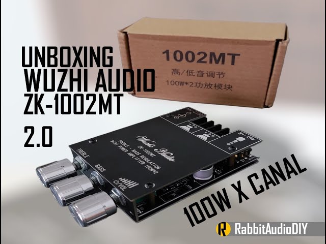 Vídeo relacionado con WANGCL ZK-1002MT 2 x 100 W Bluetooth 5.0 Placa amplificadora de subwoofer estéreo de alta potencia, amplificador de graves y agudos AUX