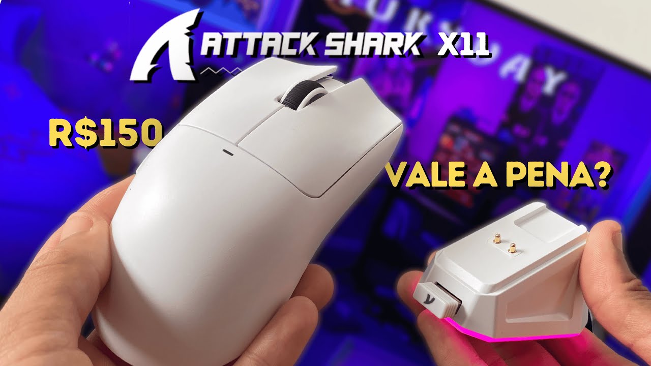 Mouse Attack Shark X11 com Dock: Vale a Pena? Unboxing, Impressões e Análise de Custo-Benefício!