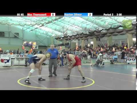 Men`s Freestyle 86 KG Max Thomusseit vs. Hayden Zillmer