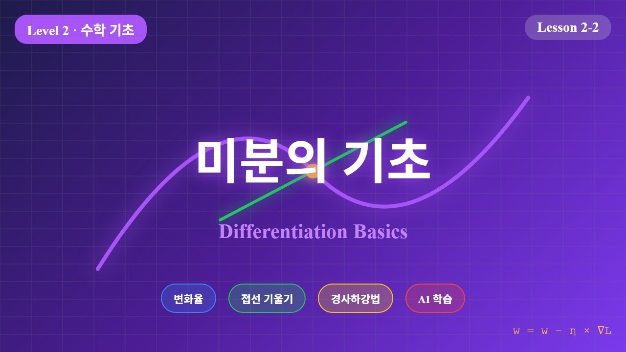 미분의 기초 강의 영상