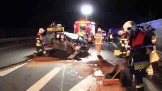preview picture of video '20140215 - Einsatz Verkehrsunfall auf A14D'