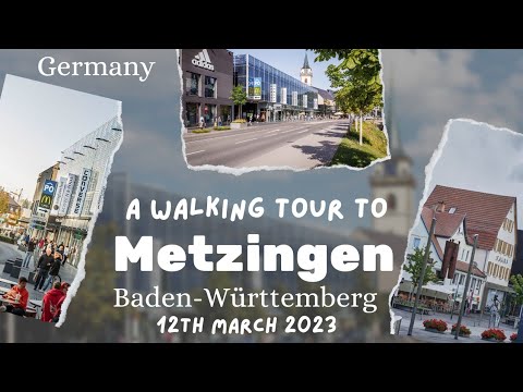 Walking Around Metzingen, Germany (HD), Follow Us  [World Tour Media]