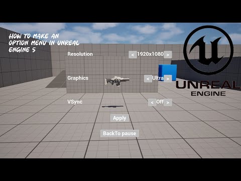 How to make an options menu in unreal engine 5