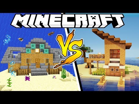 UNDERWATER HOUSE VS ISLAND HOUSE - Minecraft