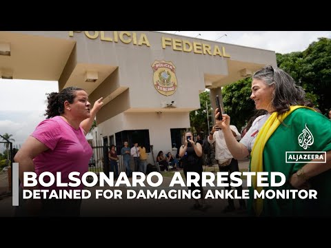 Brazil’s Bolsonaro detained for damaging ankle monitor