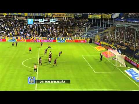Gol Acuña. Central 1 - Lanús 2. Primera 2014. Fecha 10. FPT.