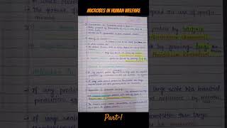 MICROBES IN HUMAN WELFARE | BIOLOGY | HANDWRITTEN NOTES | CLASS 12 | NEET | NCERT | CBSE