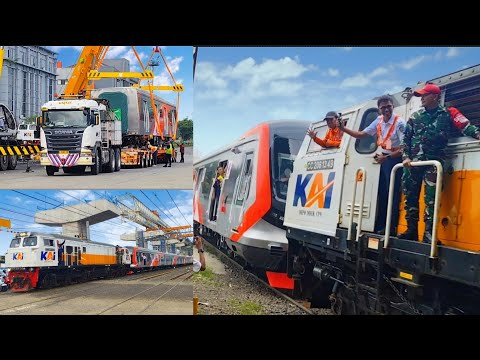 EKSKLUSIF ,RAMAI DAN MERIAH ‼️ PENGIRIMAN KLOTER PERTAMA 6 KRL BARU  TANJUNG PRIOK - DEPOK