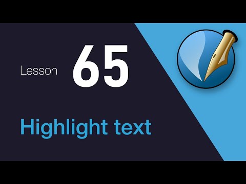 65) Highlight text in Scribus