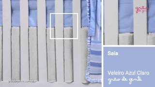 Saia para Berço Veleiro Azul Claro | Ref: 53396