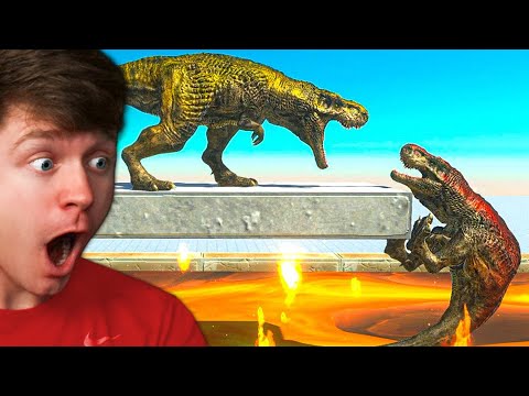 T-REX vs T-REX the SAME SPECIES BATTLE in ARBS! (Reaction)