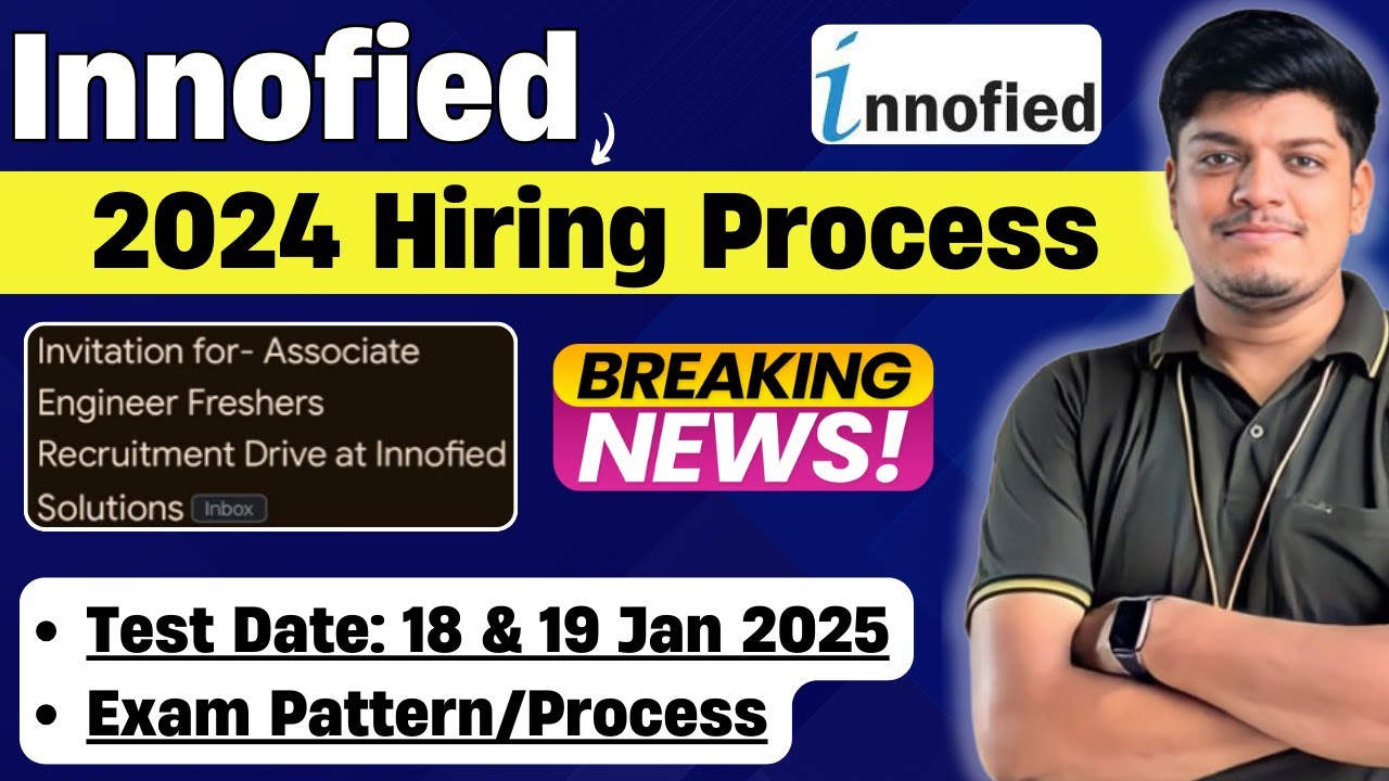 🔥Innofied 2024 Biggest Hiring | Online Test: 18/19 Jan | Aptitude, Technical Test(Virtual) | Updates