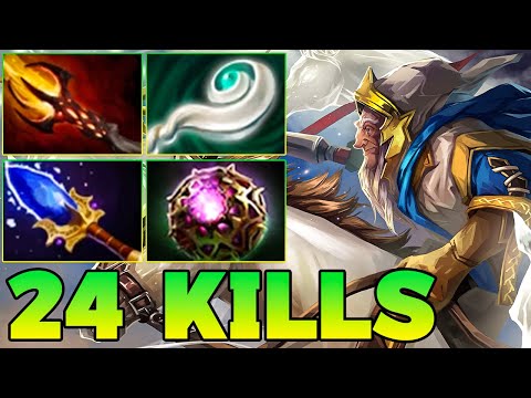 24 Kills KOTL !! Keeper OF The Light Dota 2 Guide Build Support Mid - KOTL Meta Carry 7.40