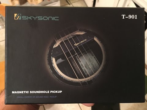 Skysonic Acoustic Guitar Pickup T-901 Install & Review