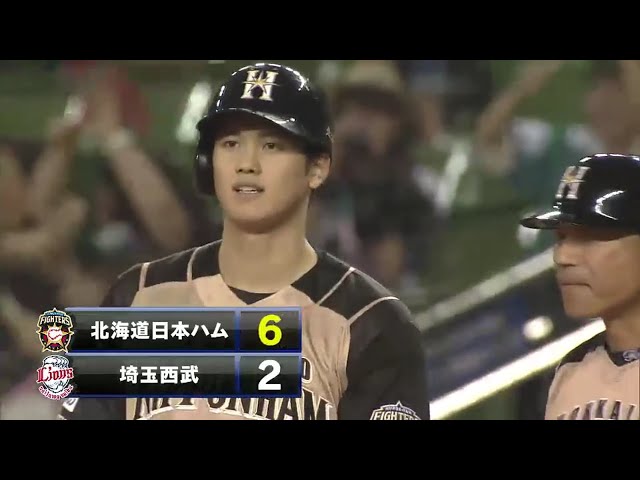 【9回表】「足」で魅せた!! ファイターズ・大谷 タイムリー内野安打で1点をもぎ取る!! 2016/7/27 L-F