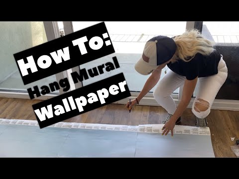 How to Hang a Wallpaper Mural|Tastefulstaging       (#DIY #Wallpapermural #homeproject)