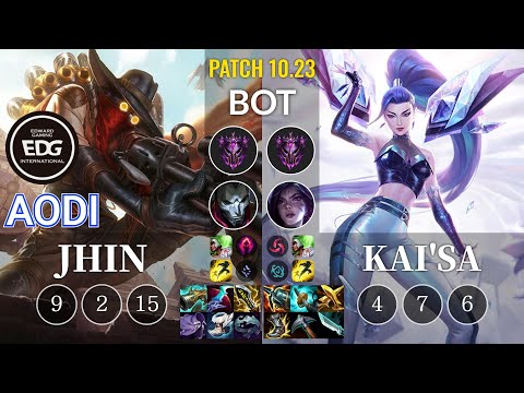 EDG Aodi Jhin vs Kai'Sa Bot - KR Patch 10.23