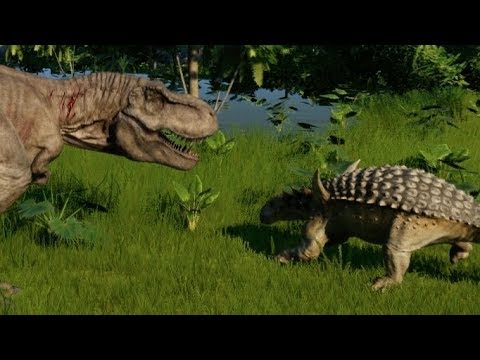 Sauropelta vs T-Rex, Indominus Rex, Indoraptor, Spinosaurus & Giganotosaurus (1080p 60FPS)