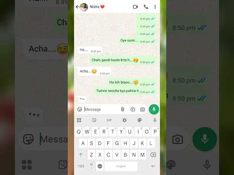 Gf ko gandi baat krne ko bola 🙈 #romantic #love #couple #whatsapp #chat #ytshorts