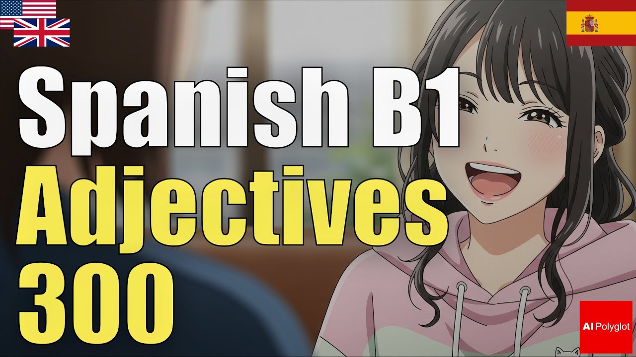 Spanish B1 adjectives 300 | Natural Listening | Must-Know