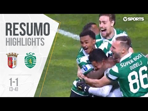 Highlights | Resumo: Sp. Braga 1-1 Sporting (3-4 g.p.) (Allianz Cup 18/19 1/2 final)