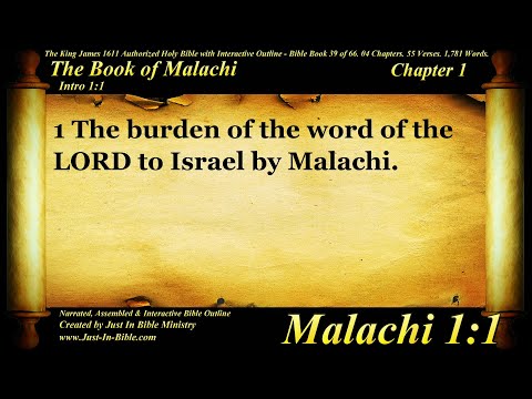 Bible Book #39 - Malachi Chapter 1 - The Holy Bible KJV Read Along Audio/Video/Text