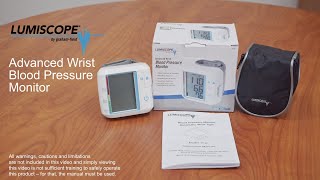 Lumiscope ® Advanced Wrist Blood Pressure Monitor Youtube Video Link