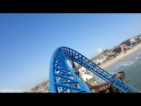 On-ride point of view of Iron Shark