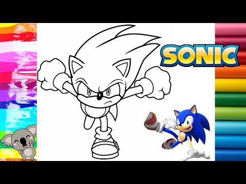 Coloring Sonic the Hedgehog COLOR WITH ME
