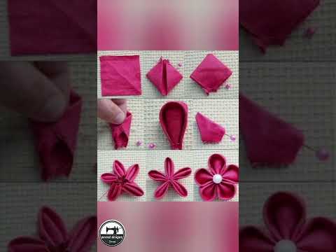 fabric flowers tutorials #short #tutortals #flawers
