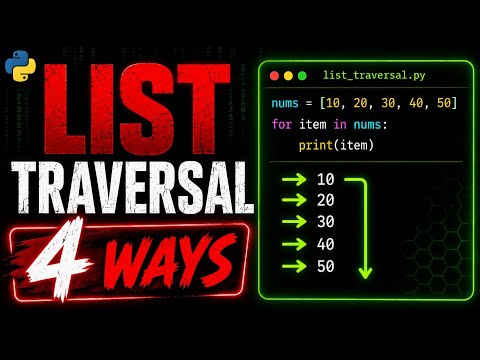 Traverse A List Python Code Pythonforbeginners Pythontutorial