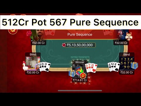 512Cr Blind Pot || @Octroofficial @youtubedreem2542 @youtubedreem2542 #teenpatti #octroteenpatti