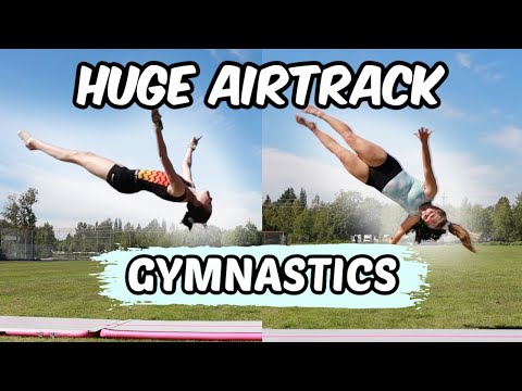 HUGE AirTrack Gymnastics Tumbling!  Twisting, Layouts, & Backflips | Bethany G