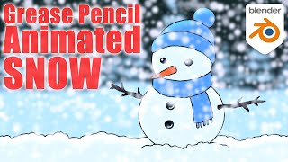 Grease Pencil Animated Snow video thumbnail